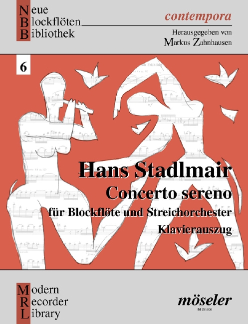 Concerto sereno 6, for recorder (DATB wechselnd) and string orchestra, Piano reduction