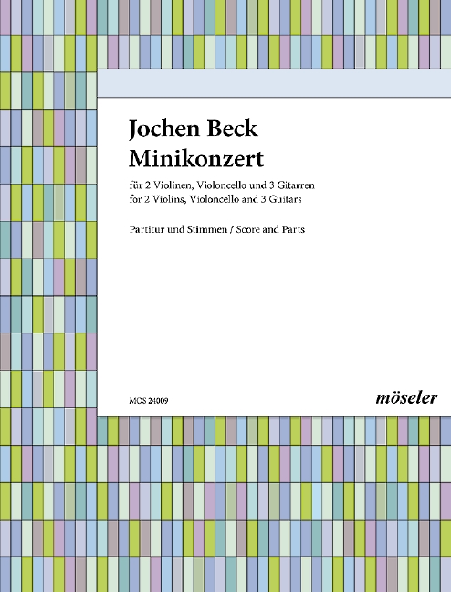 Minikonzert, for 2 violins, 2 cellos, 3 guitars, Score and parts