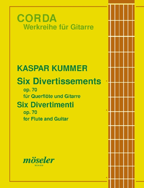 Six Divertissements op. 70, for flute and guitar. 9790203718383 Six Divertissements op. 70, for flute and guitar. 9790203718383