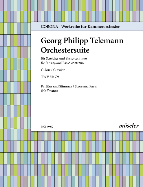 Orchestral suite G major TWV 55:G9, for string orchestra and basso continuo, Score