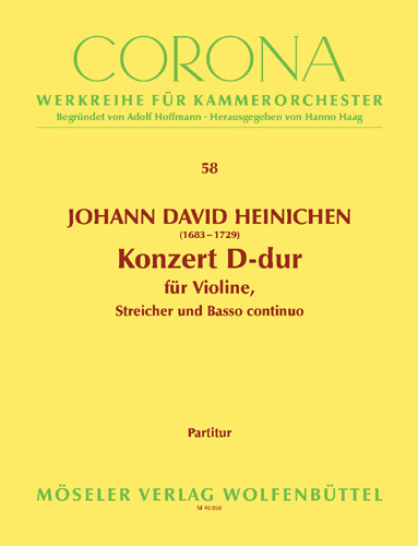 Concerto D major, for violin, string orchestra and basso continuo, Score