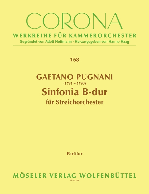 Sinfonia B-flat major, for string orchestra, Score