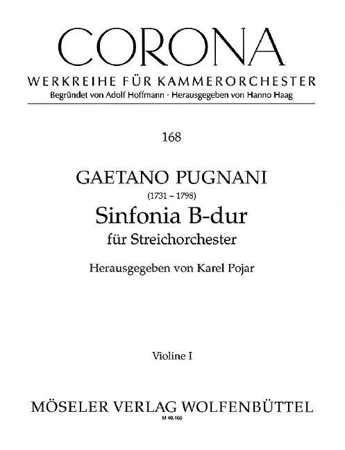 Sinfonia B-flat major, for string orchestra, Set of string parts