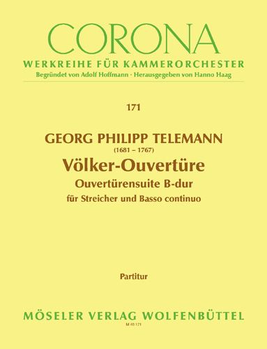 Overture The peoples TWV 55:B5, Overture suite B-flat major, for string orchestra and basso continuo, Score
