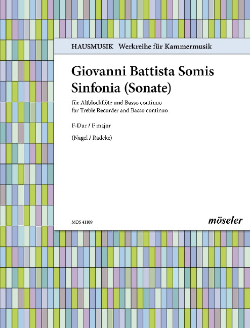 Sinfonia F major, Sonata, for treble recorder and basso continuo