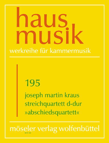 String Quartet D major op. 1,4, Farewell quartet, Score and parts