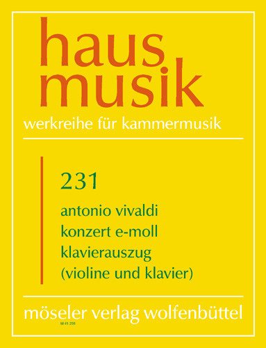 Concerto E minor P 109, for violin, string orchestra and basso continuo, Piano reduction