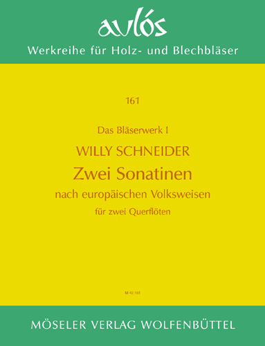 Two sonatinas on European folk songs Issue 1, The works for winds, for 2 flutes, Performing score