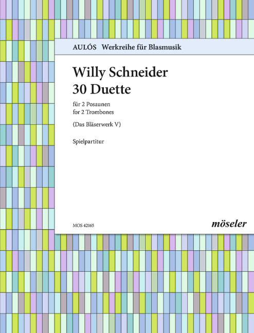 30 duets Issue 5, The works for winds, for 2 trombones, Performing score