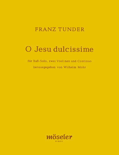 O sweetest Jesus, for bass, 2 violins and basso continuo, Score and parts