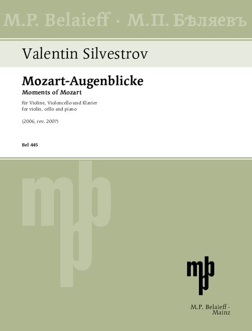 Moments of Mozart, for violin, cello and piano, Score and parts
