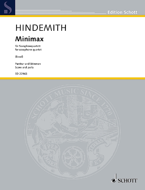 Minimax, Repertory for military orchestra arranged for saxophone quartet by Christoph Enzel (2017), Score and parts