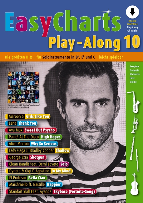 Easy Charts Play-Along, The greatest hits in easy arrangements, for C/Eb/Bb-instrument