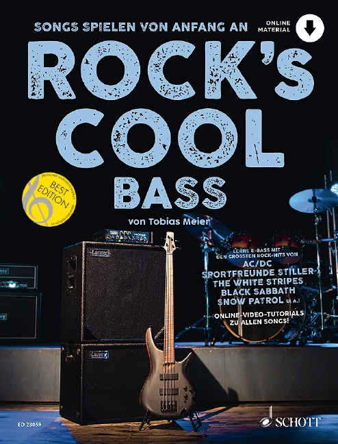 Rock's Cool BASS, Songs spielen von Anfang an, for electric bass