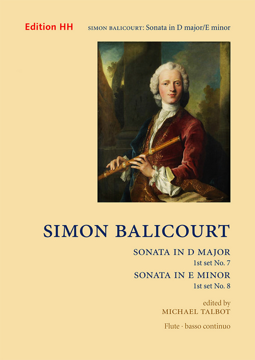 Sonata in D major and E minor, for flute and basso continuo, Score and parts