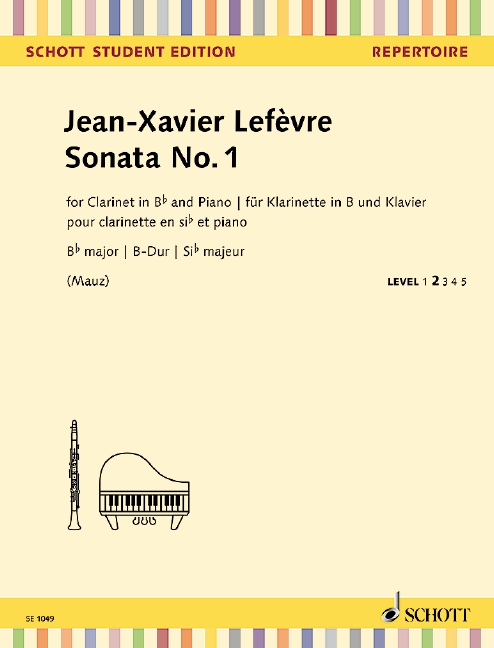 Sonata No. 1, from: Méthode de Clarinette, for Clarinet in Bb and Piano