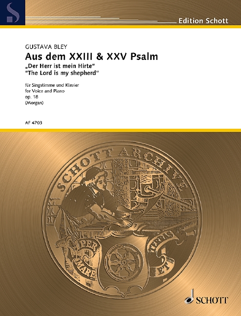 Text adapted from Psalms XXIII & XXV op. 18, The Lord is my shepherd, for voice and piano