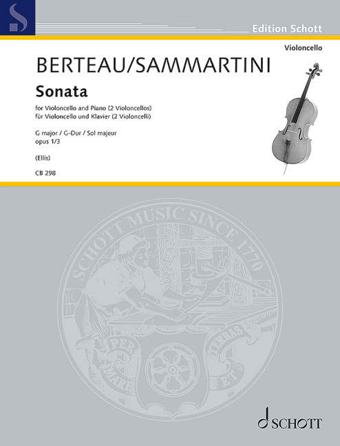 Sonata op. 1/3, for cello and piano