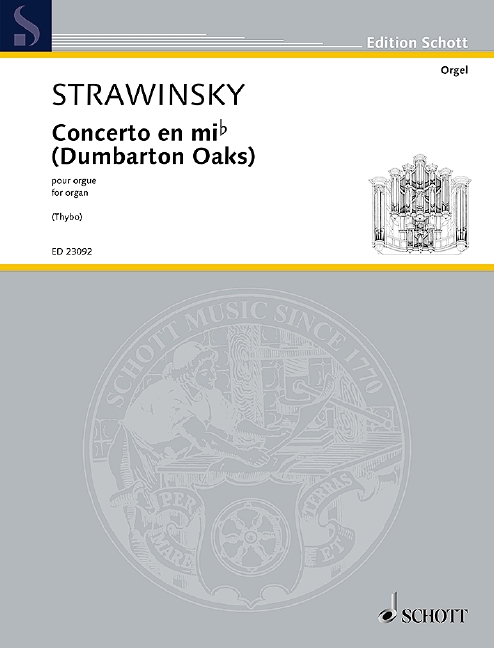 Concerto in Eb (Dumbarton Oaks), Version for organ by Leif Thybo (1952), Separate edition