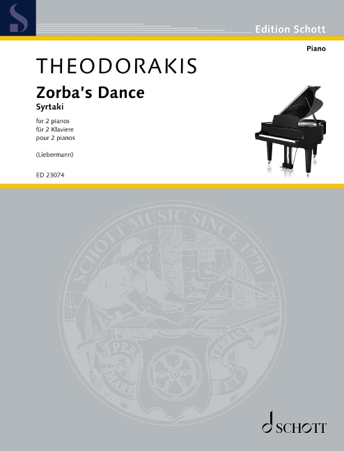 Zorba?s Dance, Syrtaki, for 2 pianos, Score and parts