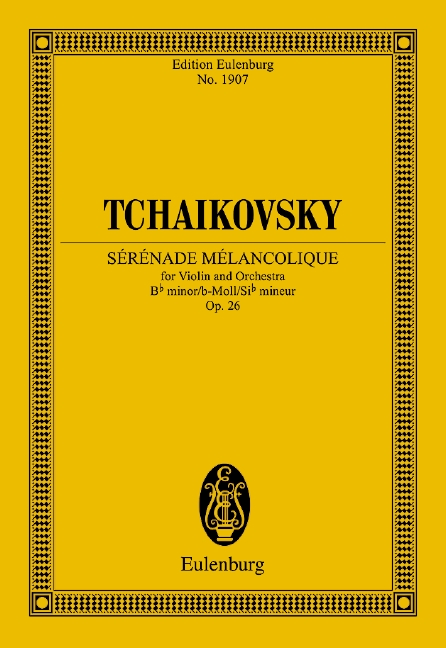 Sérénade Mélancolique op. 26 CW 91, for violin and orchestra, Study score