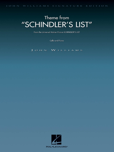 Theme from Schindler's List, for cello and piano, Score and part. 9781495071621 Theme from Schindler's List, for cello and piano, Score and part. 9781495071621