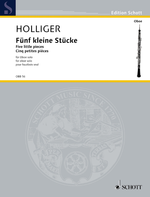 Five little pieces, for oboe solo, Separate edition