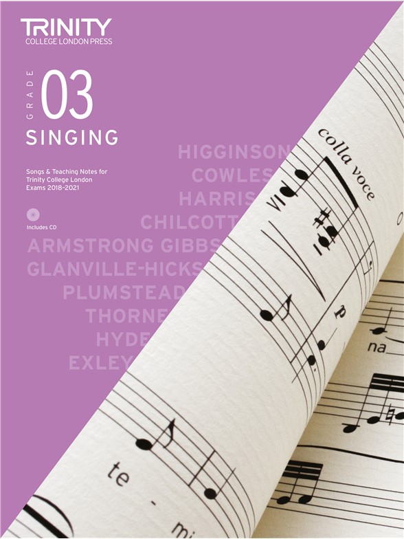 Singing Grade 3 2018, with CD & teaching notes, for piano and voice