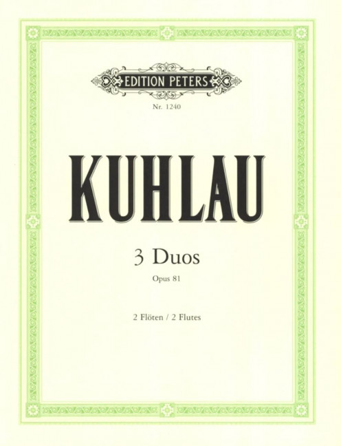 Drei Duos op. 81, for 2 flutes, Set of parts