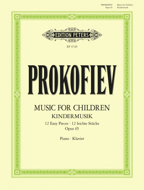 Music For Children op. 65, 12 Easy Pieces, for piano, Performing score