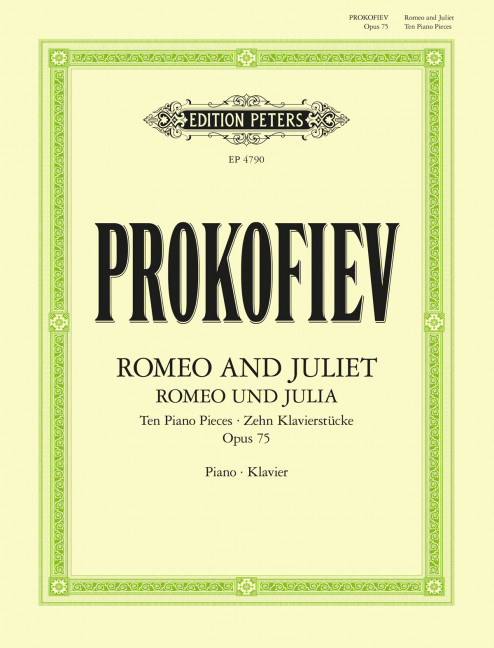 Romeo and Juliet op. 75, Ten Piano Pieces, Performing score