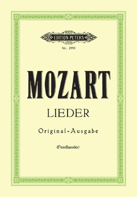 Lieder, for high voice and piano