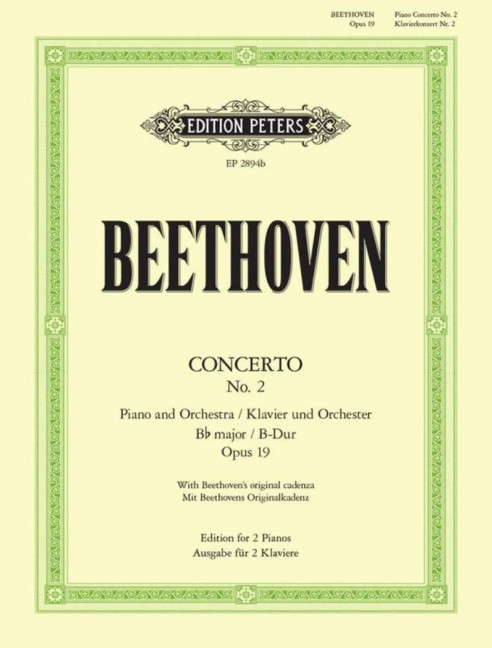 Concerto No. 2 B-Dur op. 19, Ausgabe für 2 Klaviere
