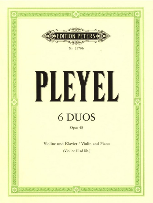 6 Duos op. 48, für Violine und Klavier oder 2 Violinen, Set of parts