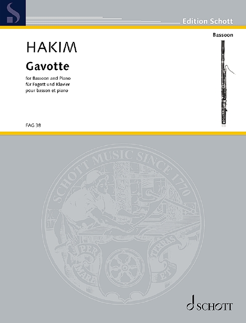 Gavotte, for bassoon and piano