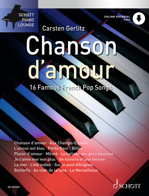 Chanson d'amour, 16 Famous French Pop Songs, for piano