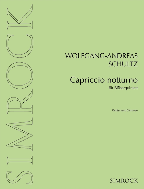 Capriccio notturno, for wind quintet, Score and parts