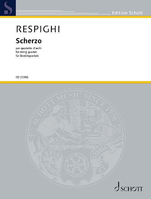 Scherzo P 191, in e minor for string quartet, Score and parts