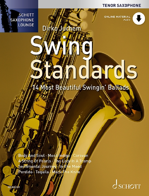 Swing Standards, 14 Most Beautiful Swingin' Ballads, for tenor saxophone