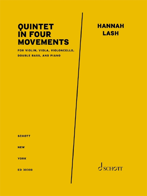 Quintet in Four Movements, for violin, viola, violoncello, double bass, and piano, Score and parts