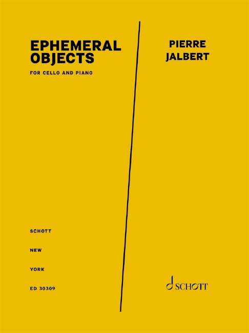 Ephemeral Objects, for cello and piano, Score and part