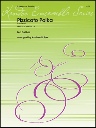 Pizzicato Polka, for 4 saxophones (AATBar), Score and parts