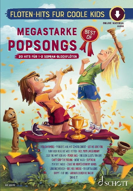 Megastarke Popsongs BEST OF, Die 20 schönsten Melodien für Sopranblockflöte