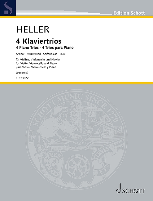 4 Klaviertrios, Arriba! - Sturmwind - Seifenblasen - Lalai, for violin, cello and piano, Score and parts