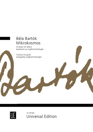 Mikrokosmos, A selection of 16 pieces, for guitar, Score