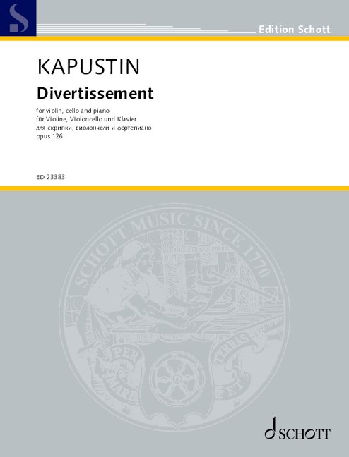 Divertissement op. 126, for violin, cello and piano, Score and parts
