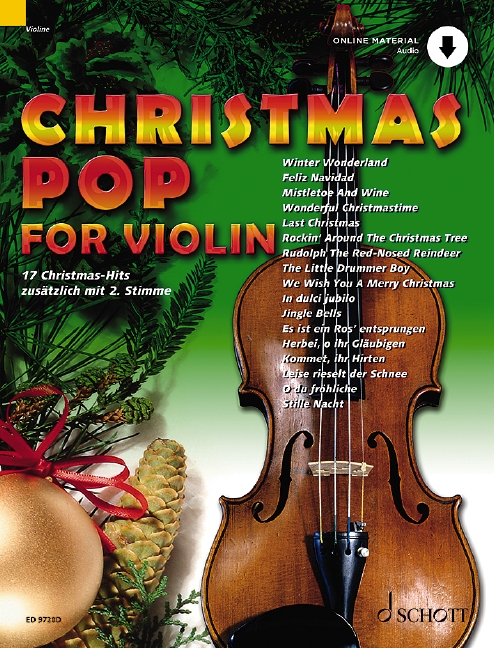 Christmas Pop for Violin, 18 Christmas Hits, for 1-2 violins