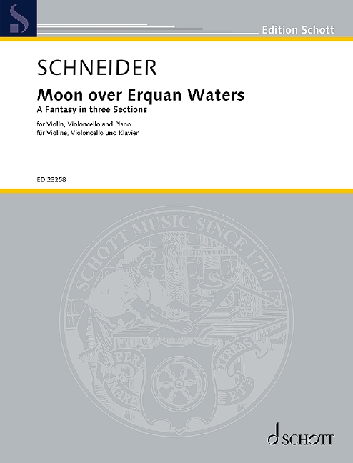 Moon over Erquan Waters, for violin, cello and piano, Score and parts