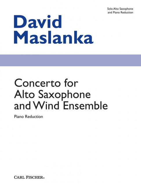 Concerto for Alto Saxophone and Wind Ensemble, Piano reduction