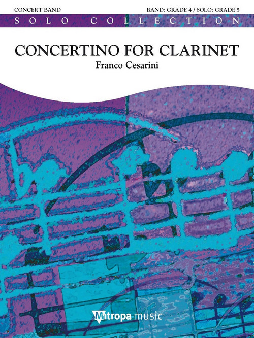 Concertino for Clarinet, for Concert Band/Harmonie and Clarinet Solo, Score